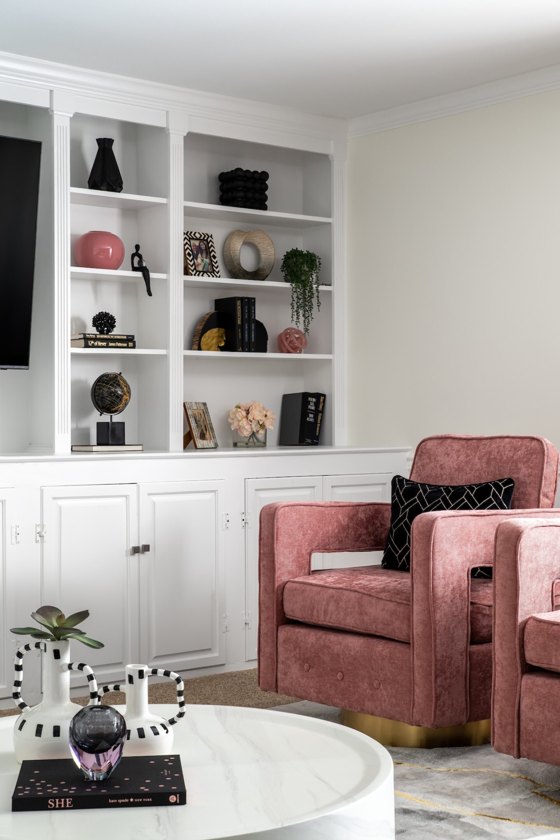 Built Ins With Tv Raja Interiors