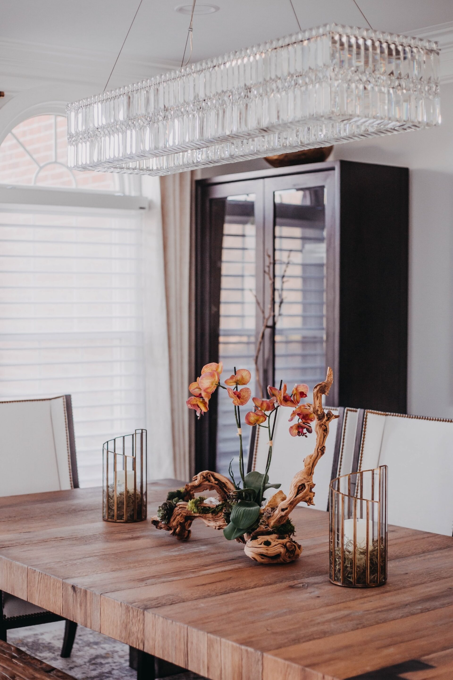 Chantilly Va Dining Room With Custom Live Edge Wood Table
