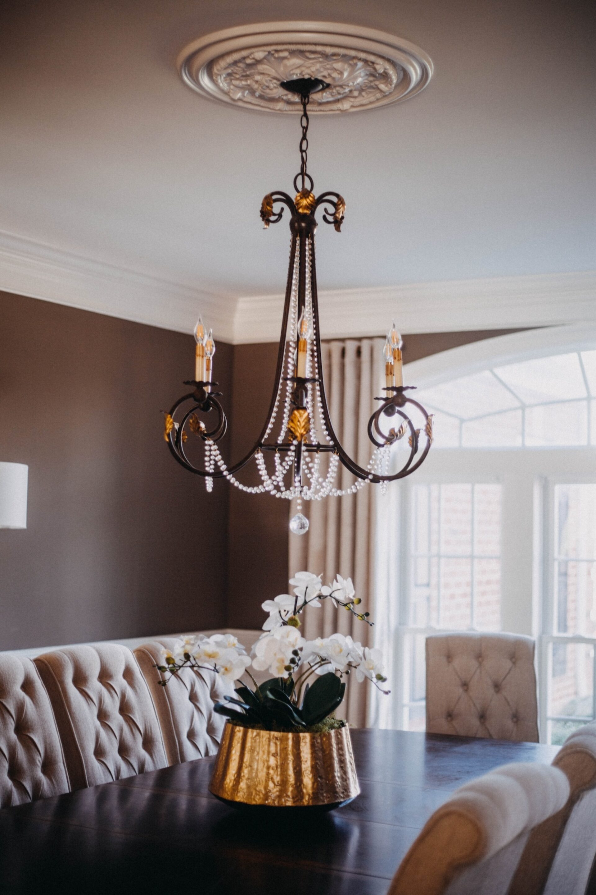 Dining Room Chandelier Detail Aldie Va