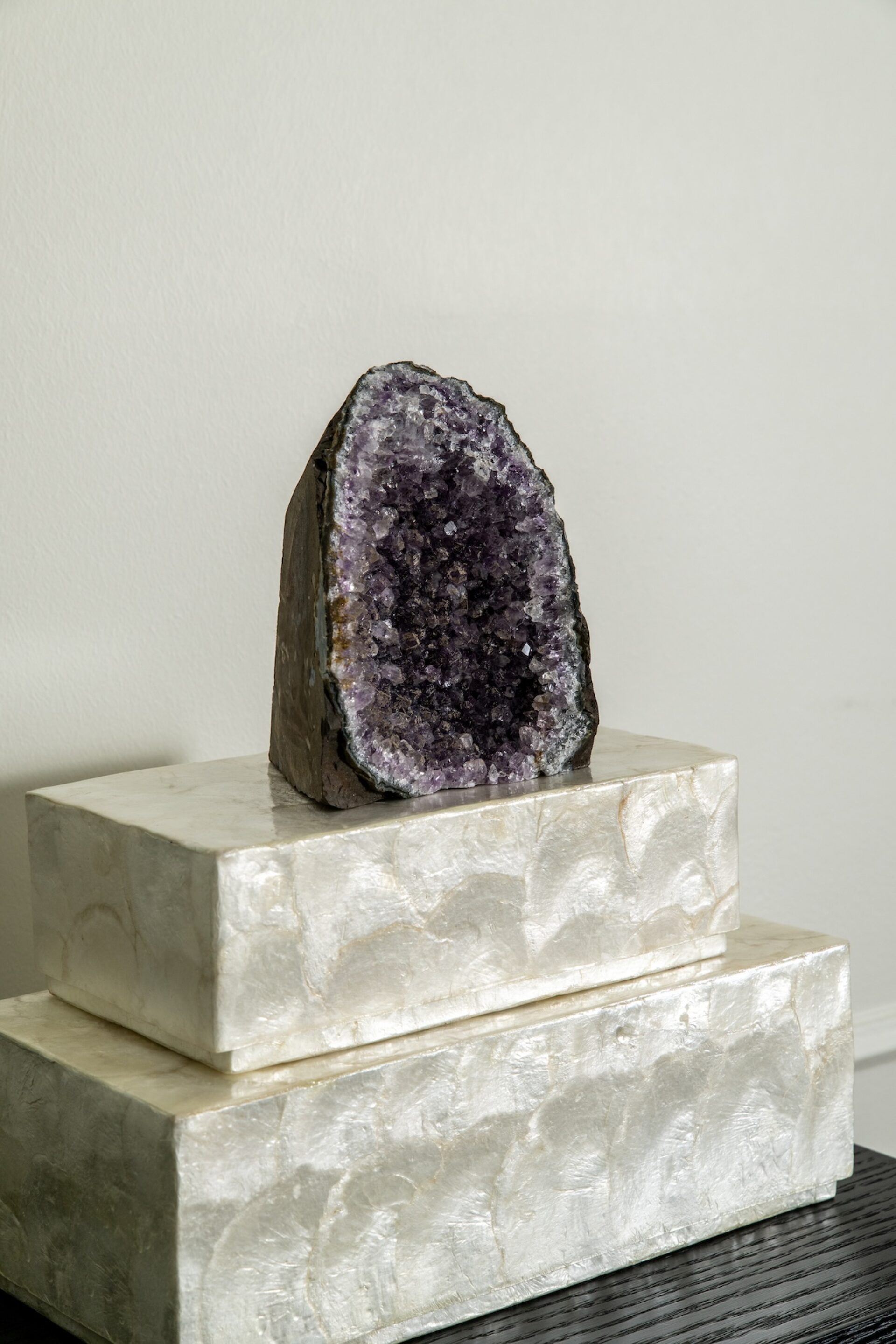Geode On Top Of Stacked Boxes