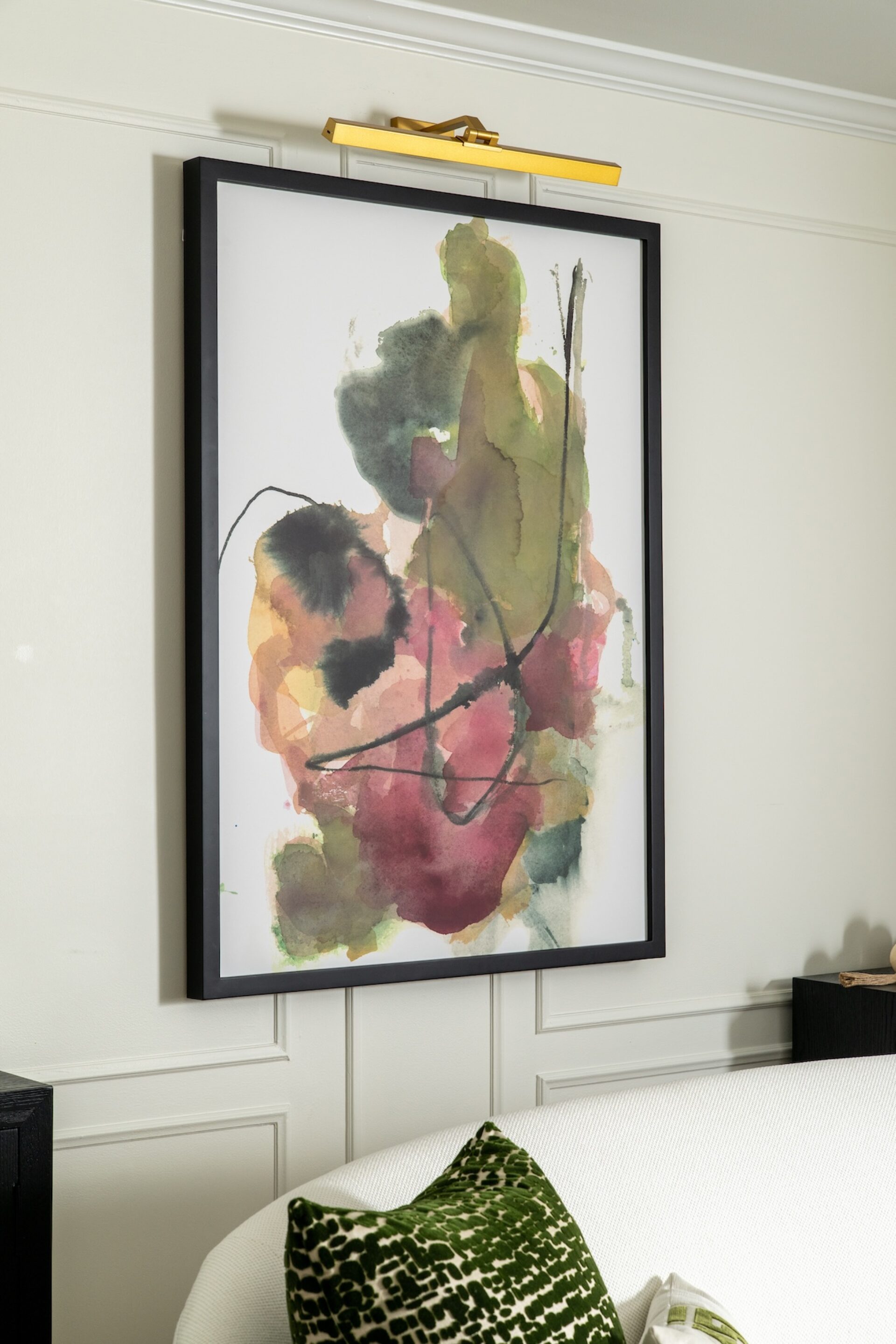 Living Room Art With Museum Lighting