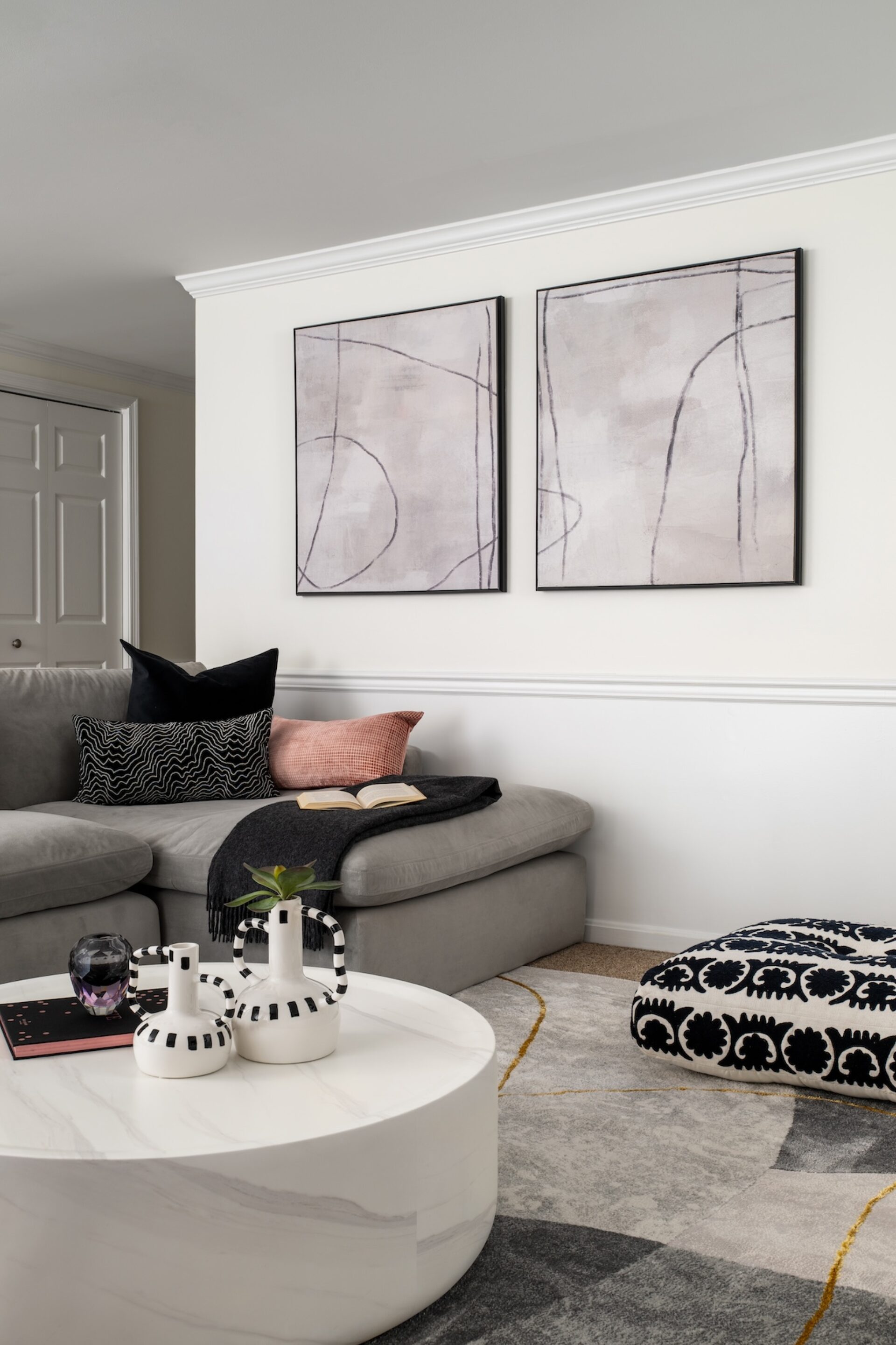 Living Room Design Marble Coffee Table