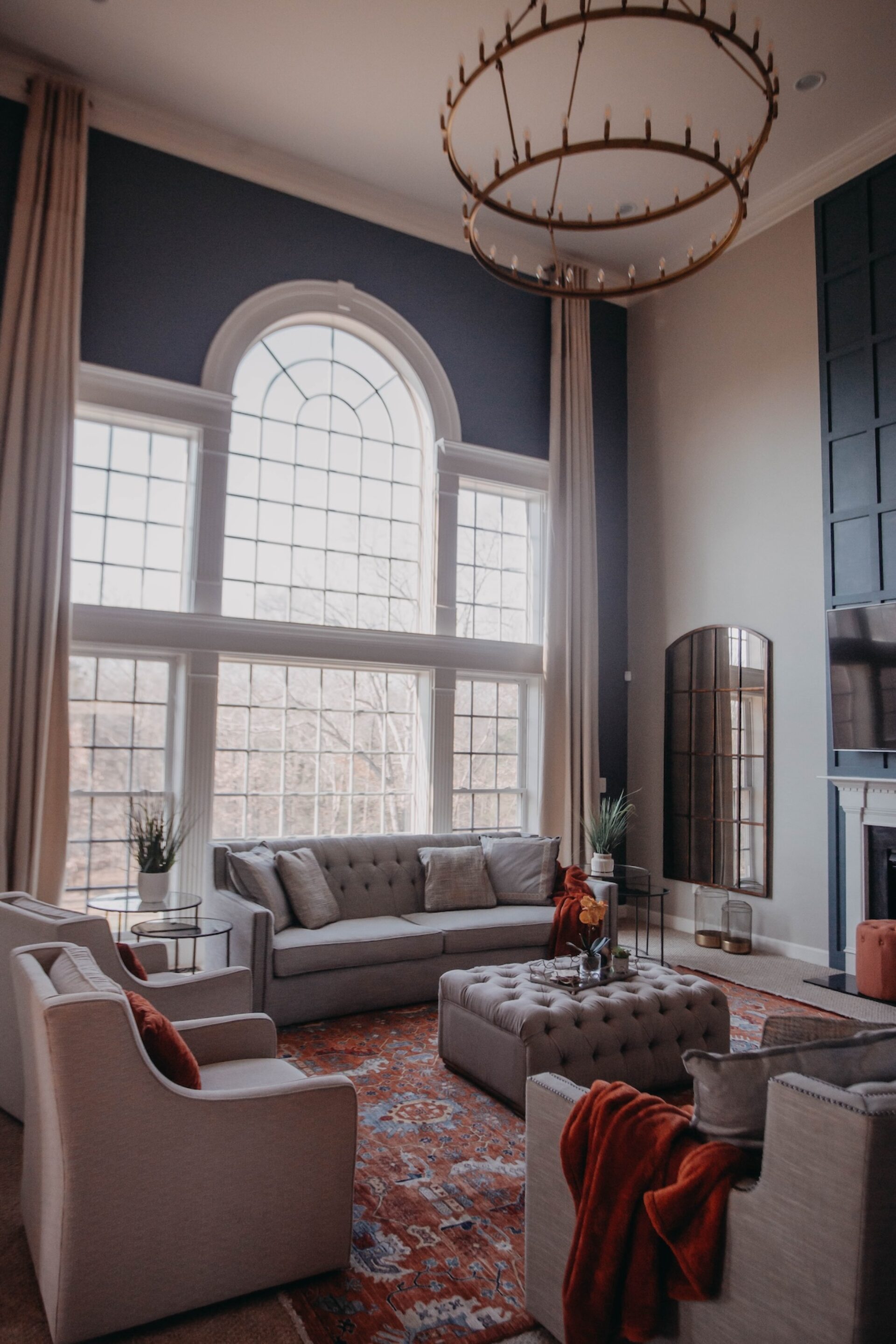 Living Room With Floor To Ceiling Windows