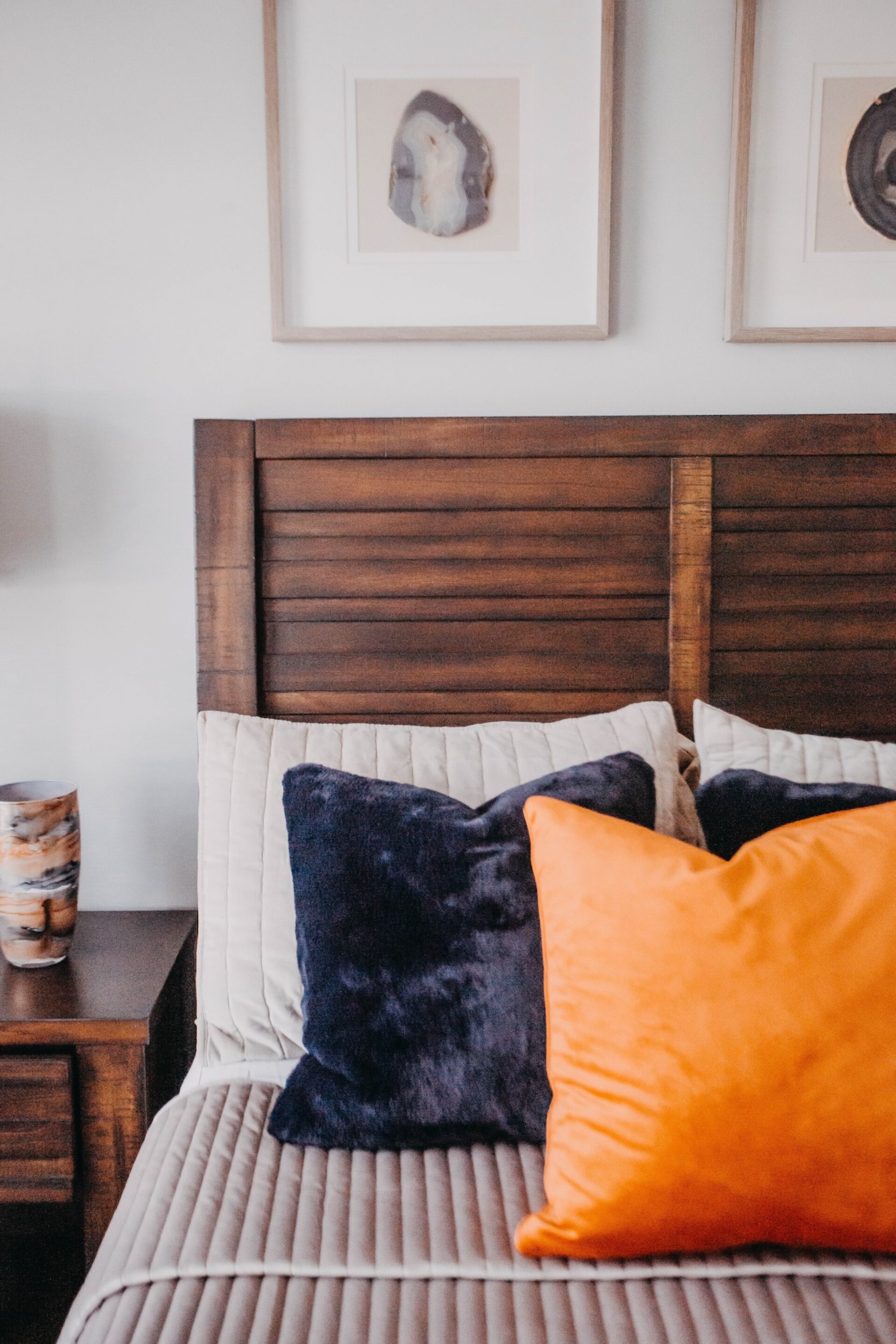 Orange And Blue Accent Pillows